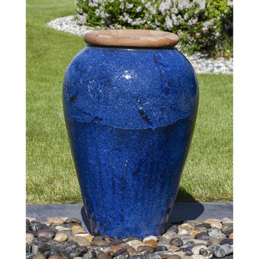 Tuscany FNT3912 Ceramic Triple Vase Complete Fountain Kit Vase Fountain Blue Thumb